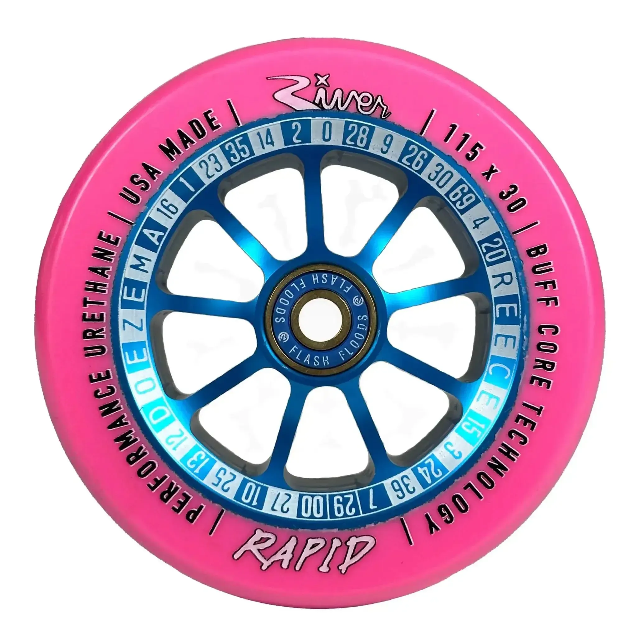 River Rapid Ruedas Patinete 2 Piezas (115mm - Roulette)