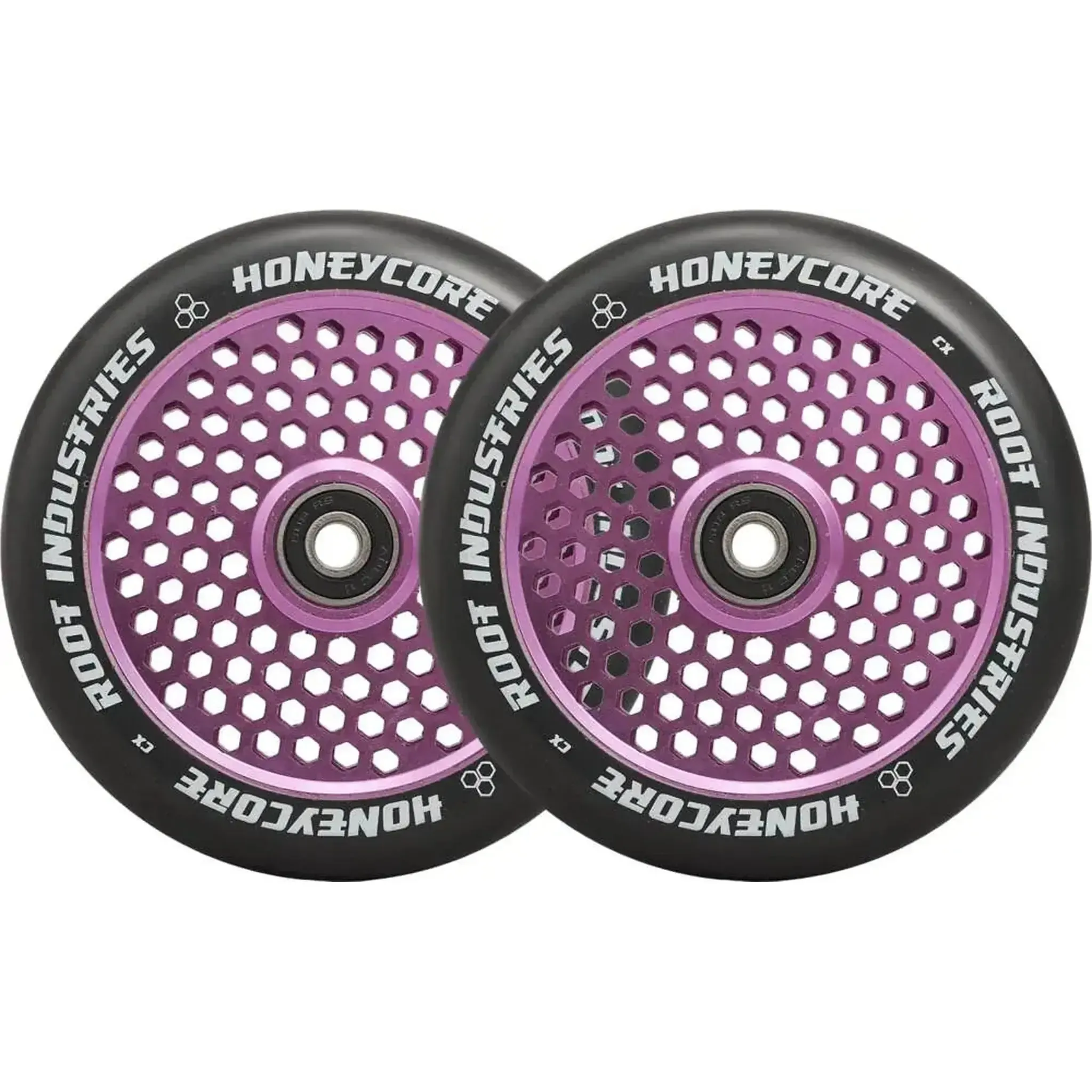 Root Honeycore Negro 120mm Ruedas Patinete 2 Piezas - Lila